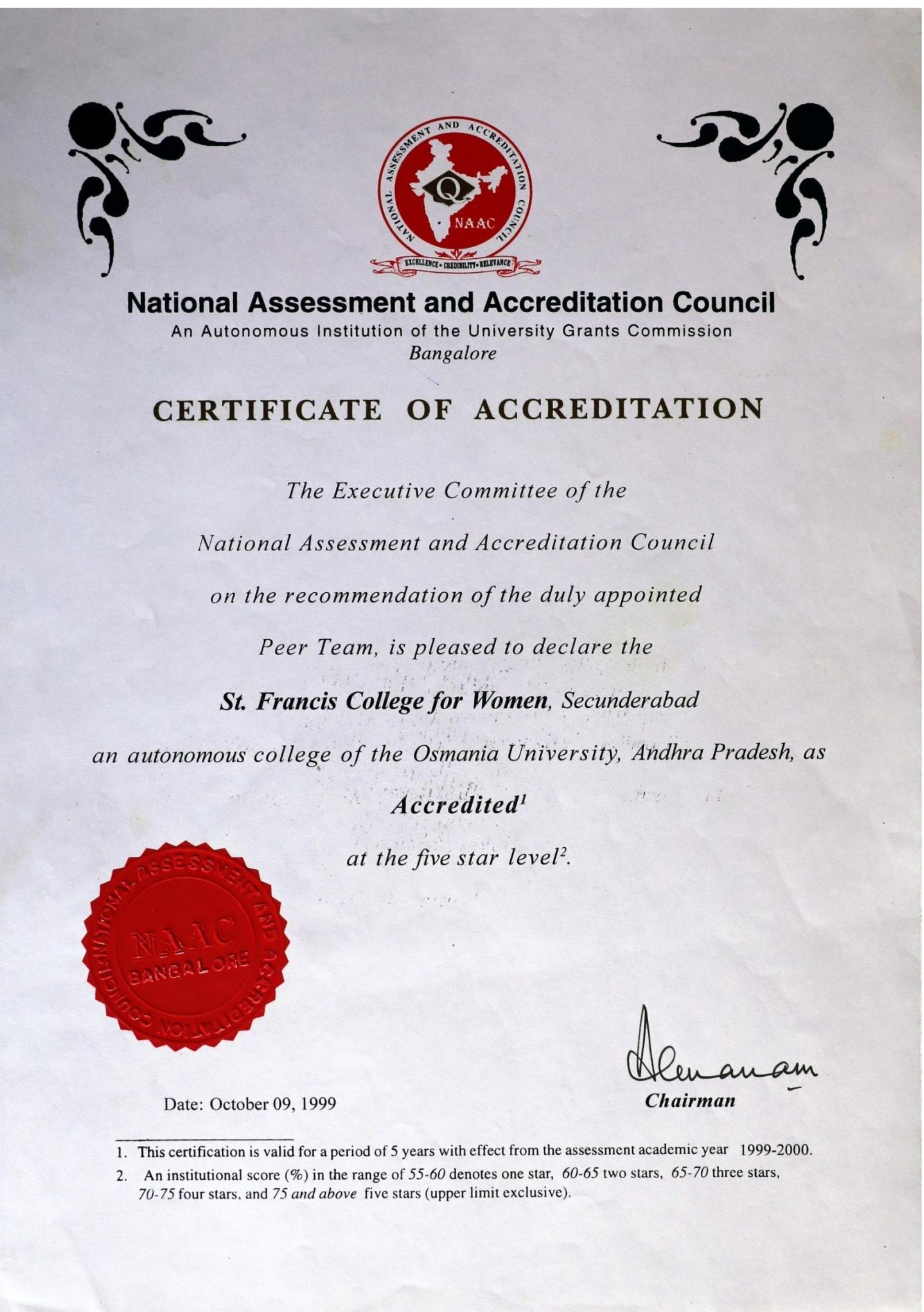 Cycle I Accreditation